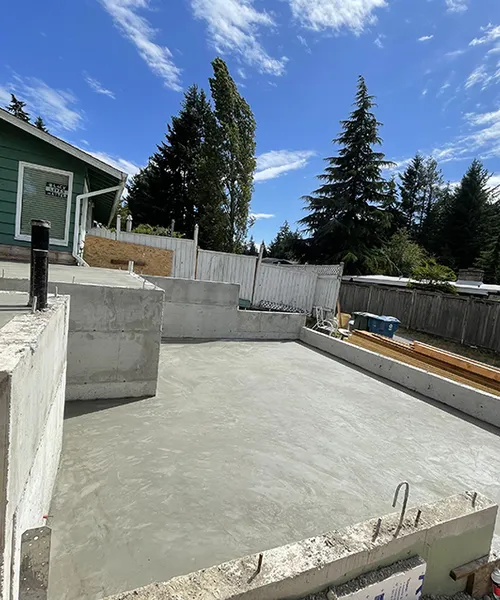 Excavation Foundation concrete in Edmonds 